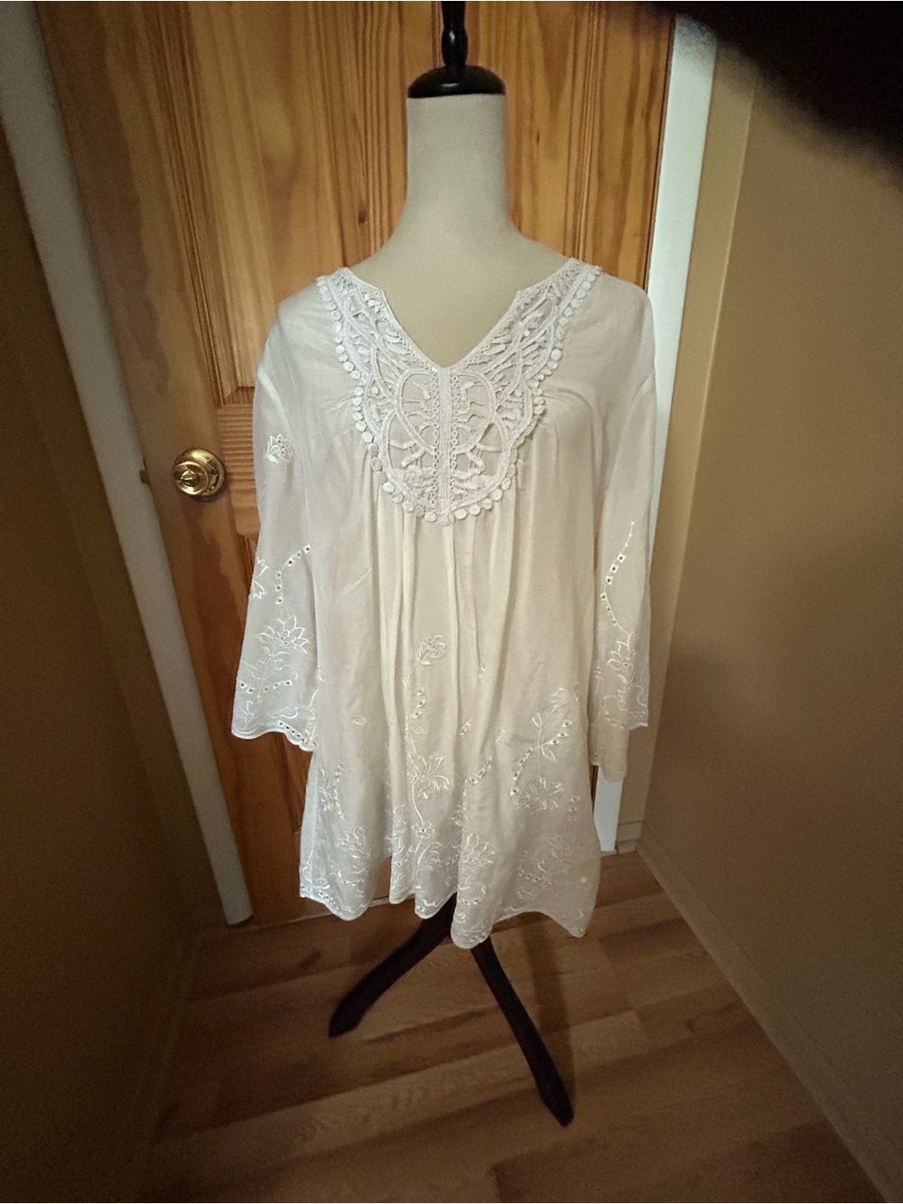 Chico's  Embroidered Neck Tunic